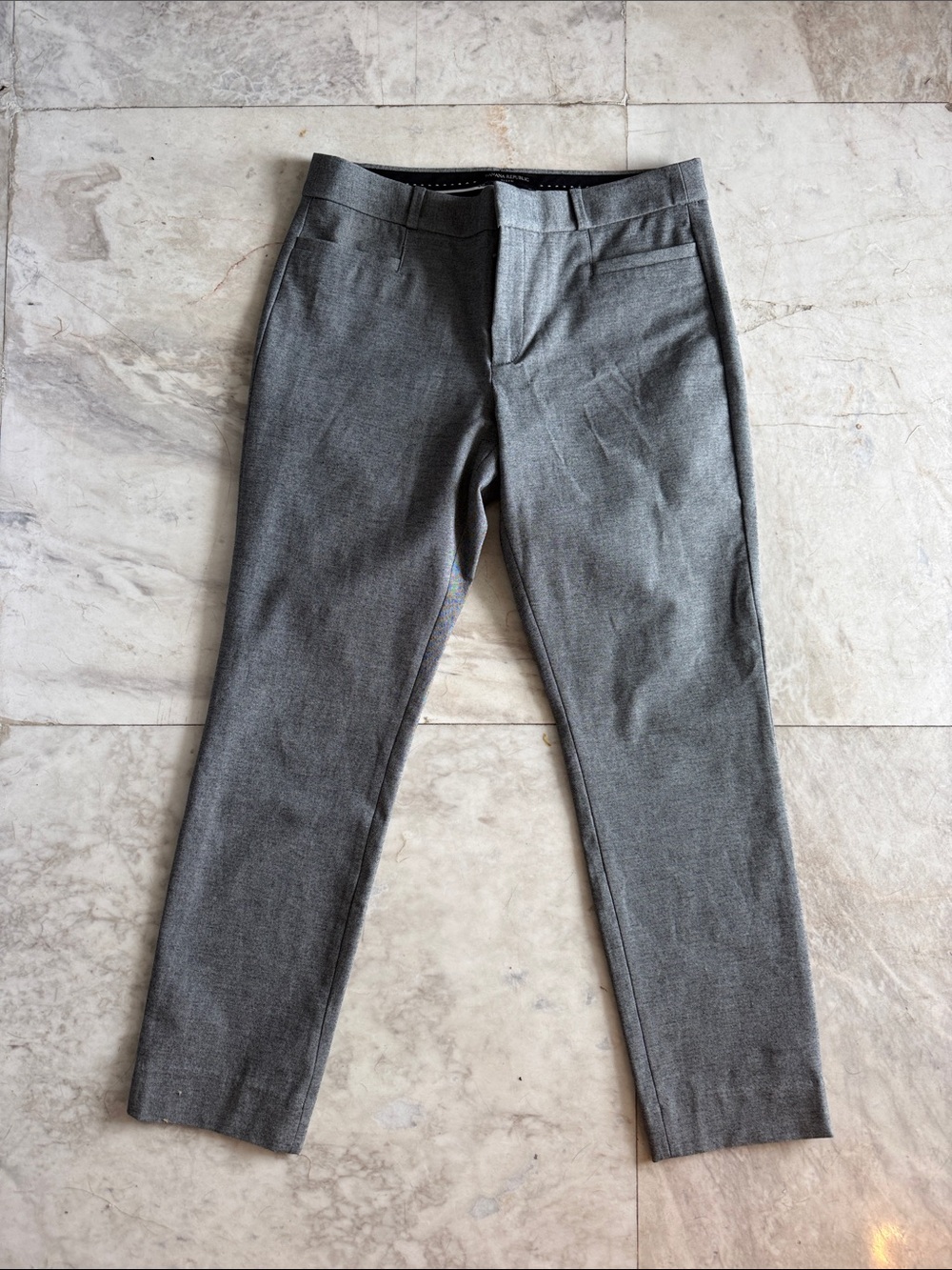 Banana Republic Sloan Gray Slim Fit Ankle Trousers Dress Pants Size 6